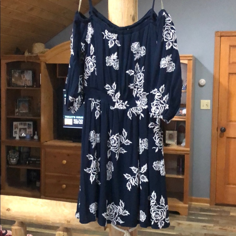 off the shoulder floral dress